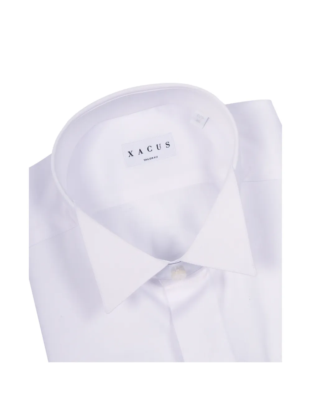 Xacus Button-down katoenen overhemd met manchetknoop Wit