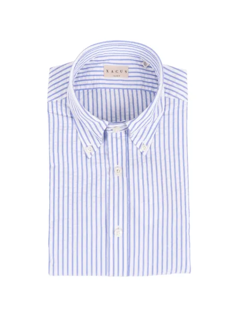Xacus striped seersucker shirt