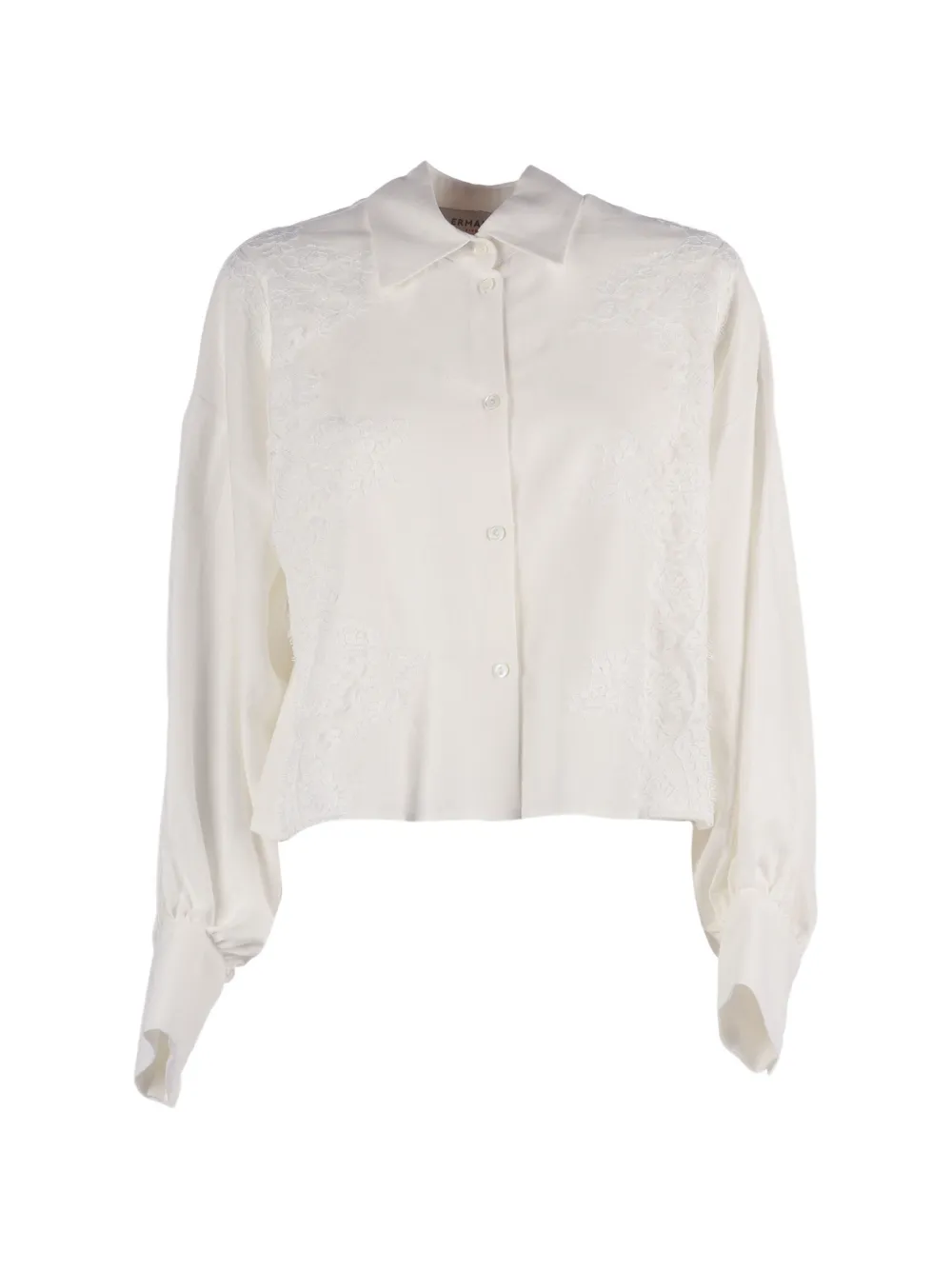 Ermanno Scervino lace-trimmed shirt - Neutrals