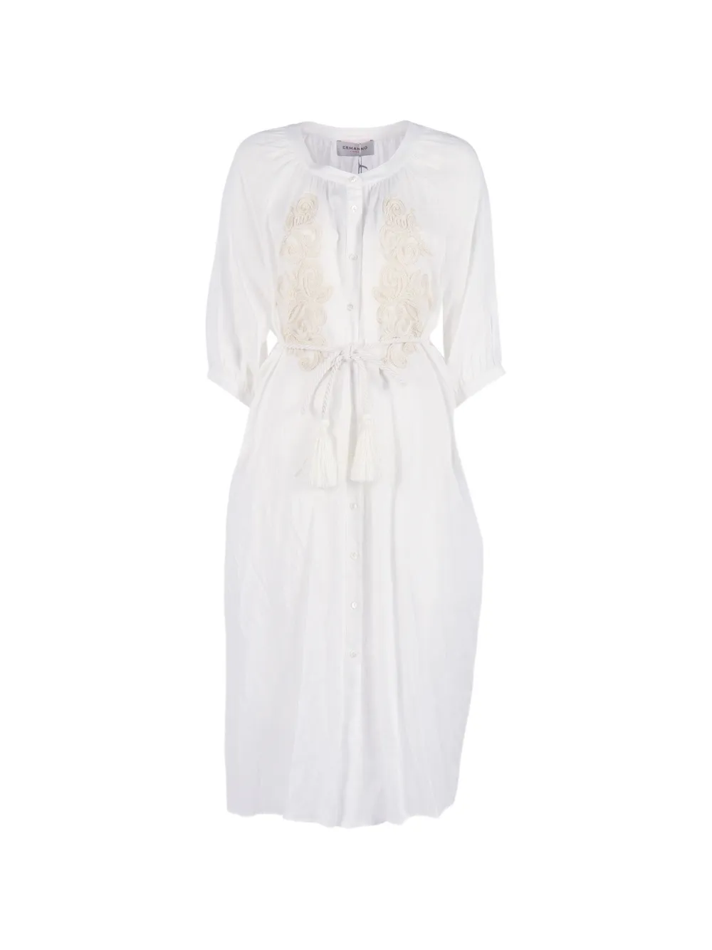Ermanno Scervino belted midi dress - Bianco