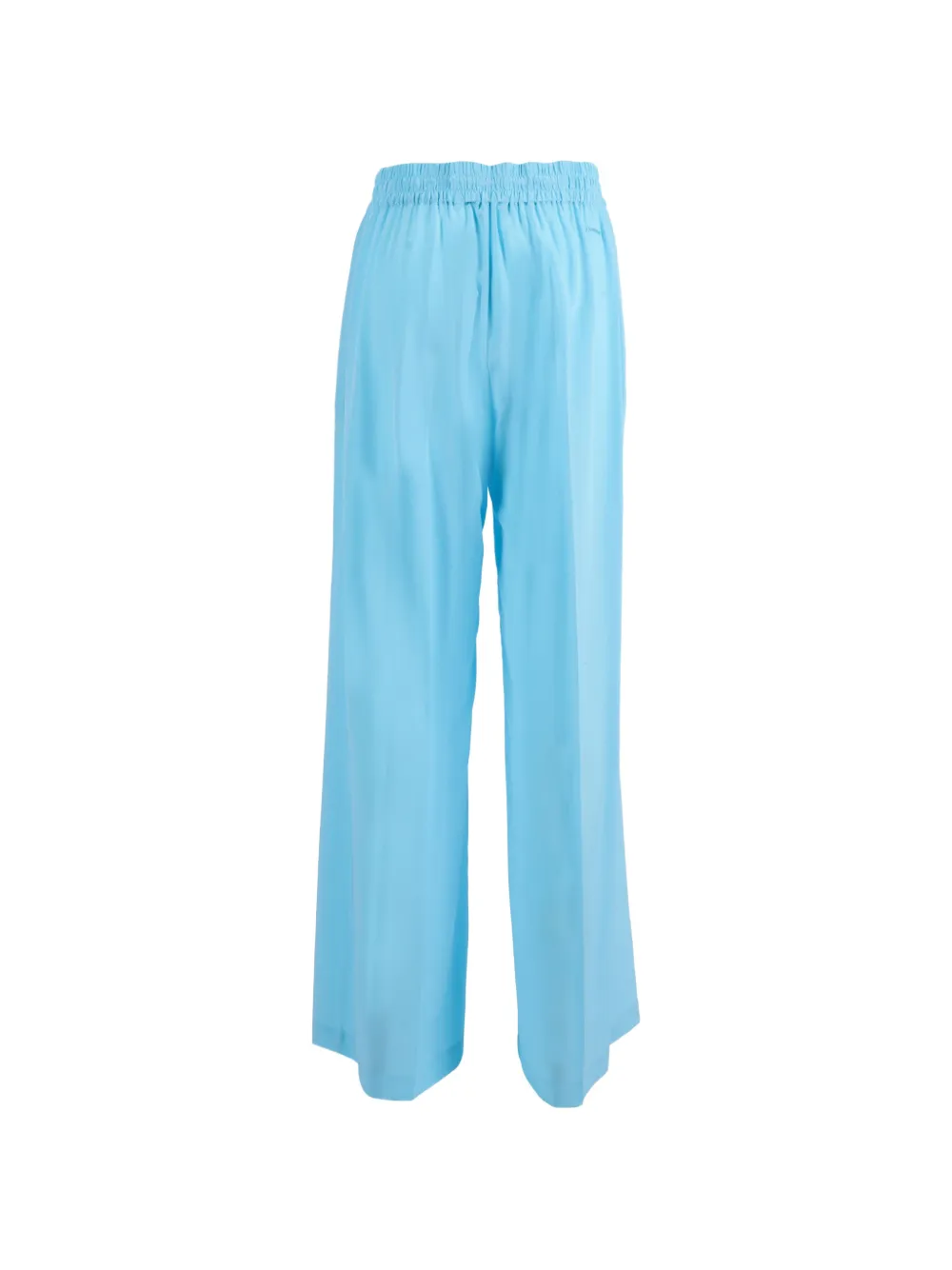 Ermanno Scervino Zijden broek met trekkoord Blauw