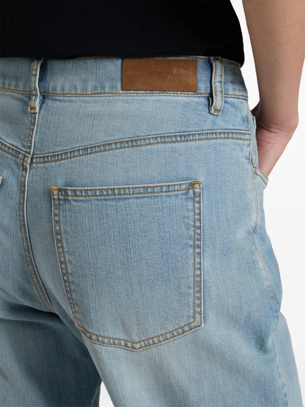 Incotex Boyfriend jeans met vijf zakken Blauw