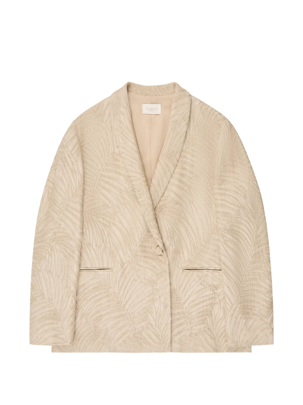 Montedoro jacquard wide jacket - Toni neutri