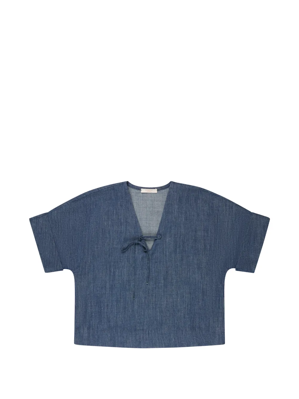 Glanshirt tie-detail denim T-shirt - Blu