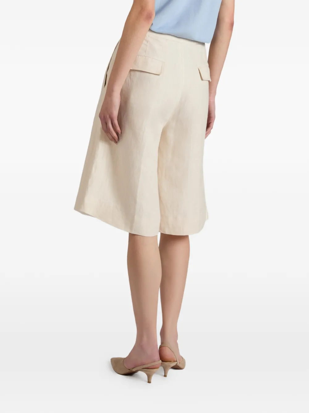 Incotex Shorts met wijde pijpen Beige