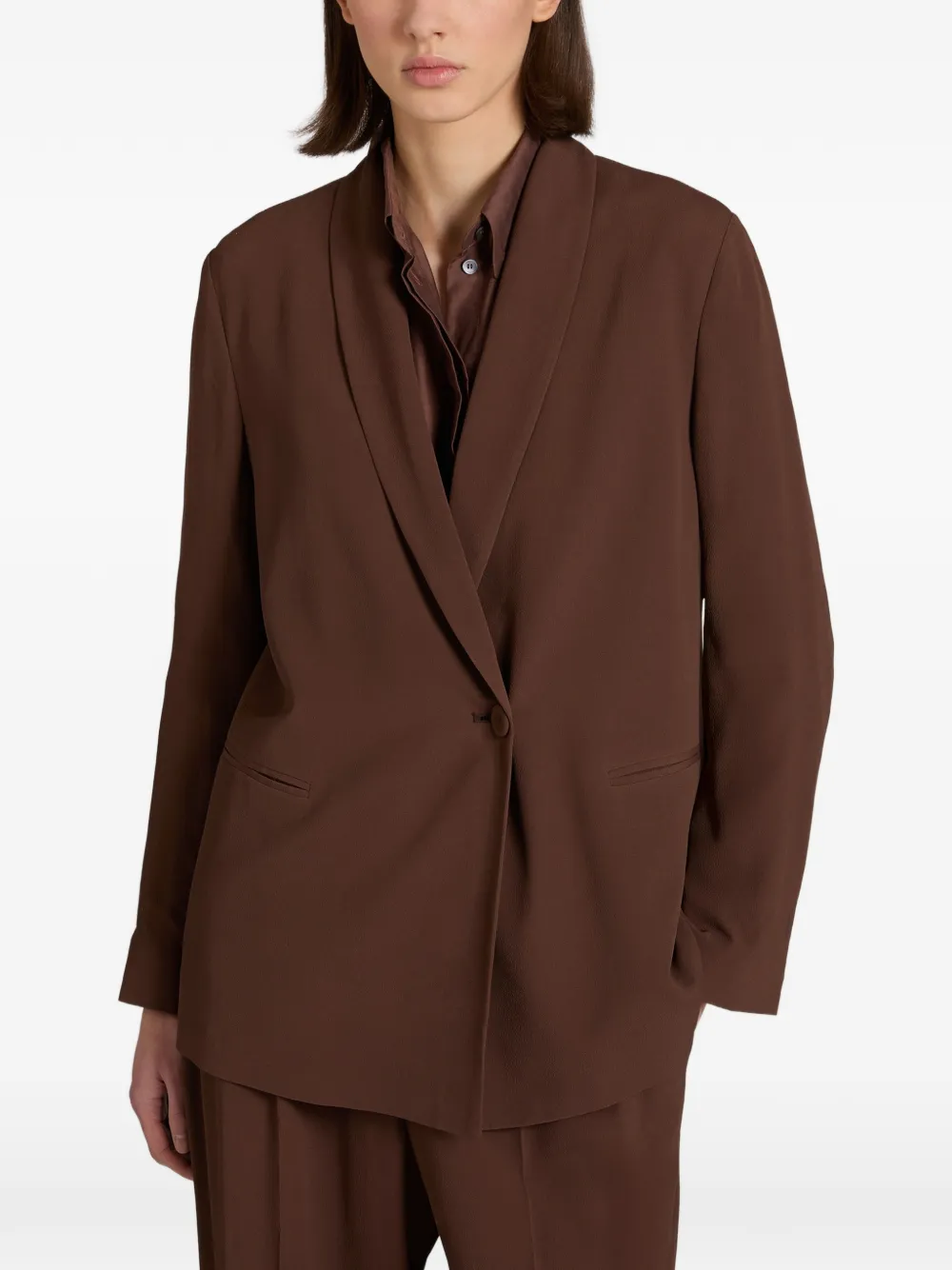  Montedoro Wide-fit Blazer - Brown 