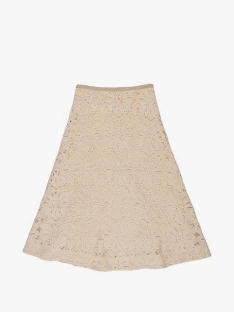 slowear macramé midi skirt