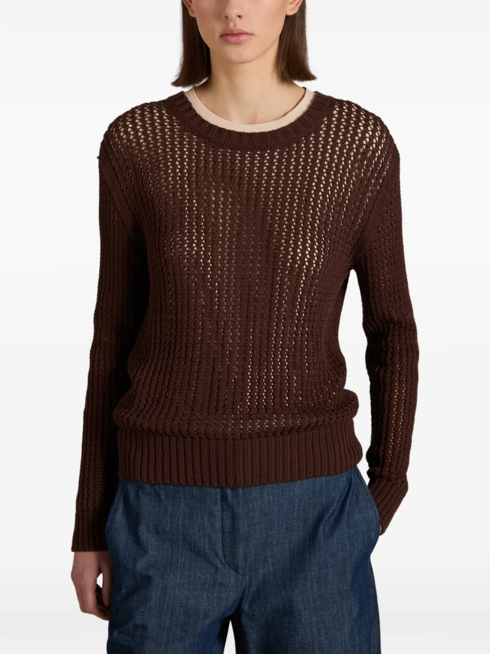  Slowear Crew-neck Top - Brown 