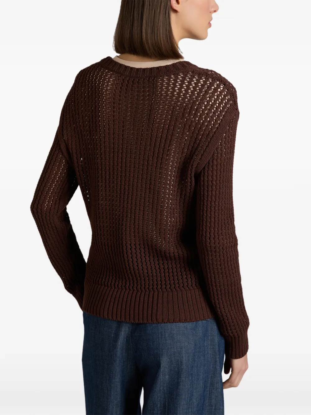 slowear Top met ronde hals Bruin