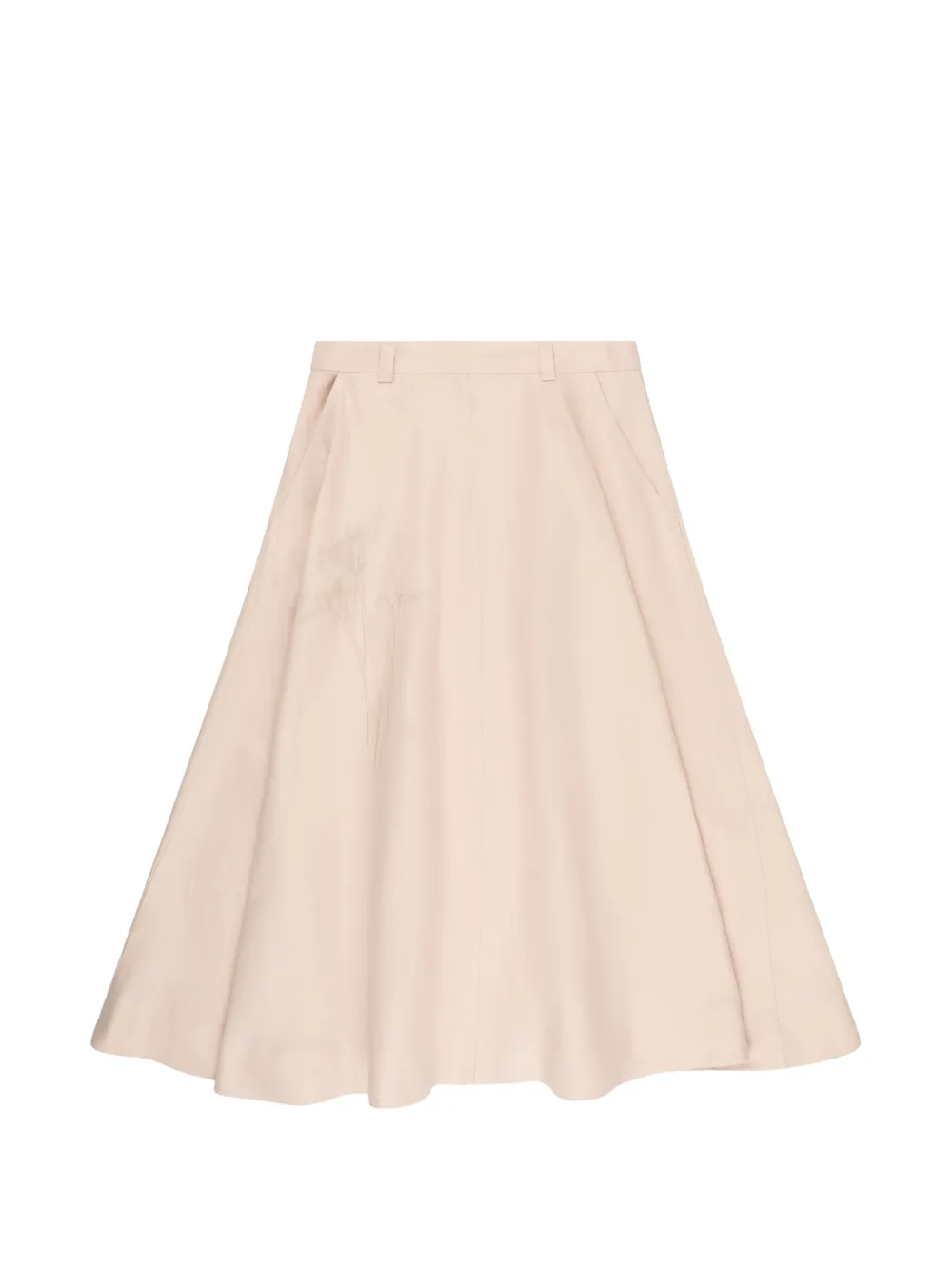 Incotex floral-embroidered midi skirt - Toni neutri