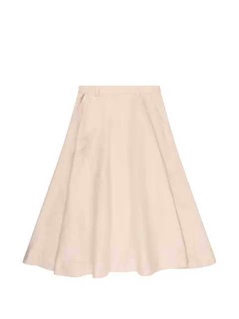 Incotex floral-embroidered midi skirt