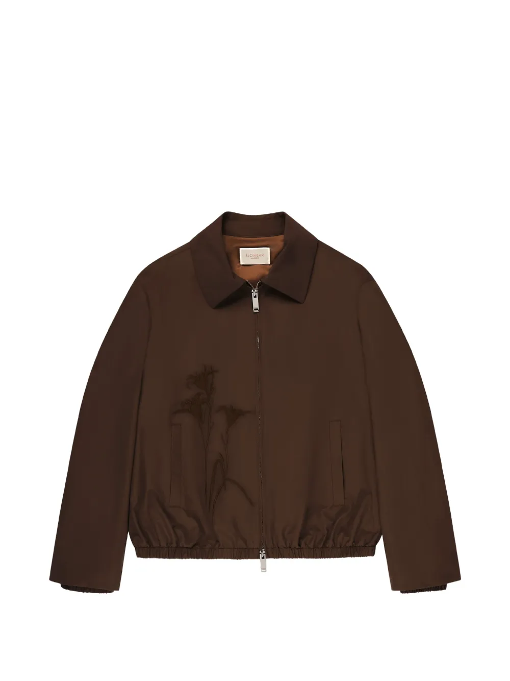 slowear Bomber con ricamo a fiori - Marrone