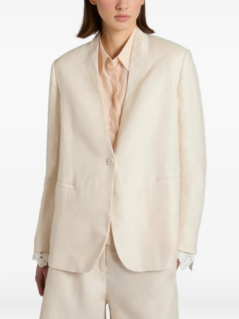  Montedoro Linen Blazer - Neutrals 