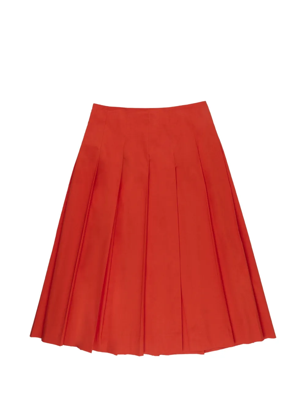 Incotex pleated midi skirt - Arancione