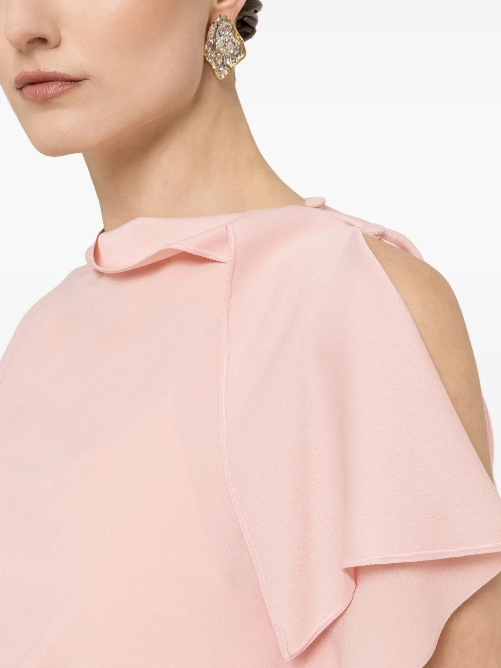 NISSA A-lijn midi-jurk van crêpe Roze
