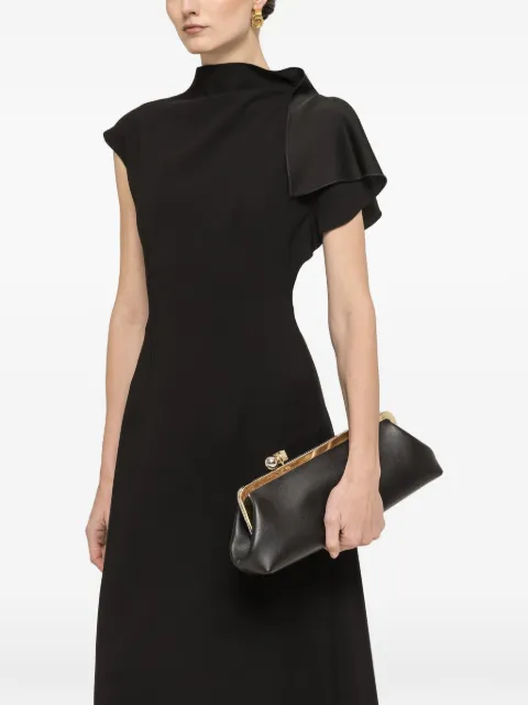 NISSA a-line crepe midi dress