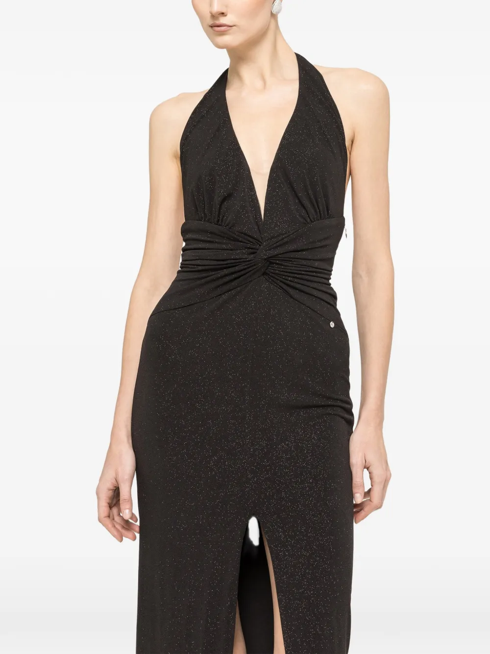 NISSA backless maxi dress - Nero