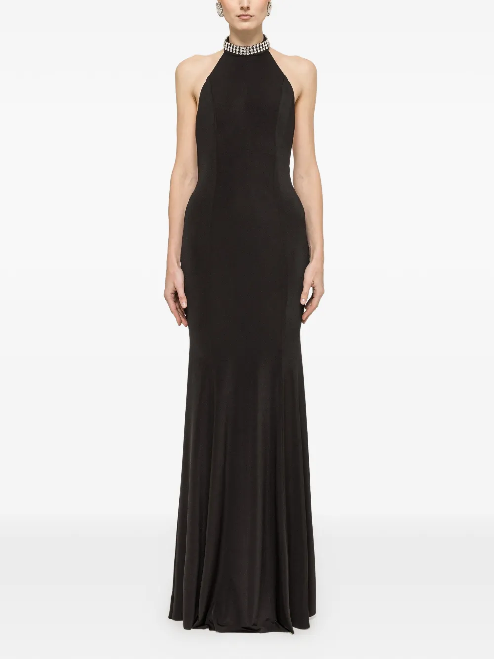 NISSA Backless maxi dress - Black