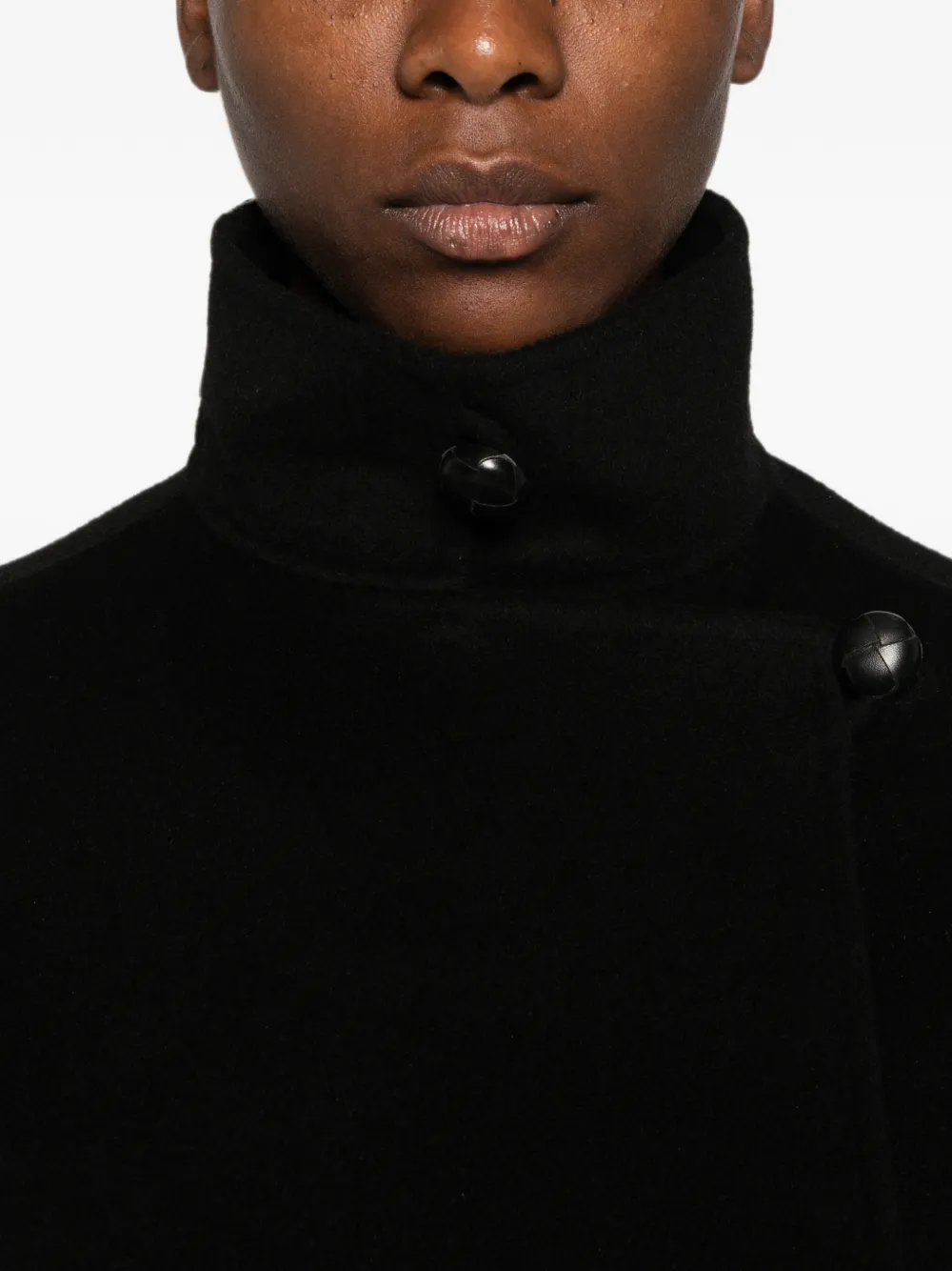 Rohe Double-faced Wool Coat In Black