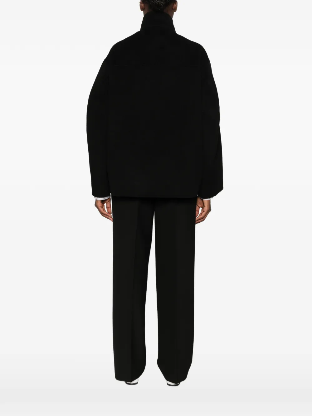 Rohe Double-faced Wool Coat In Black
