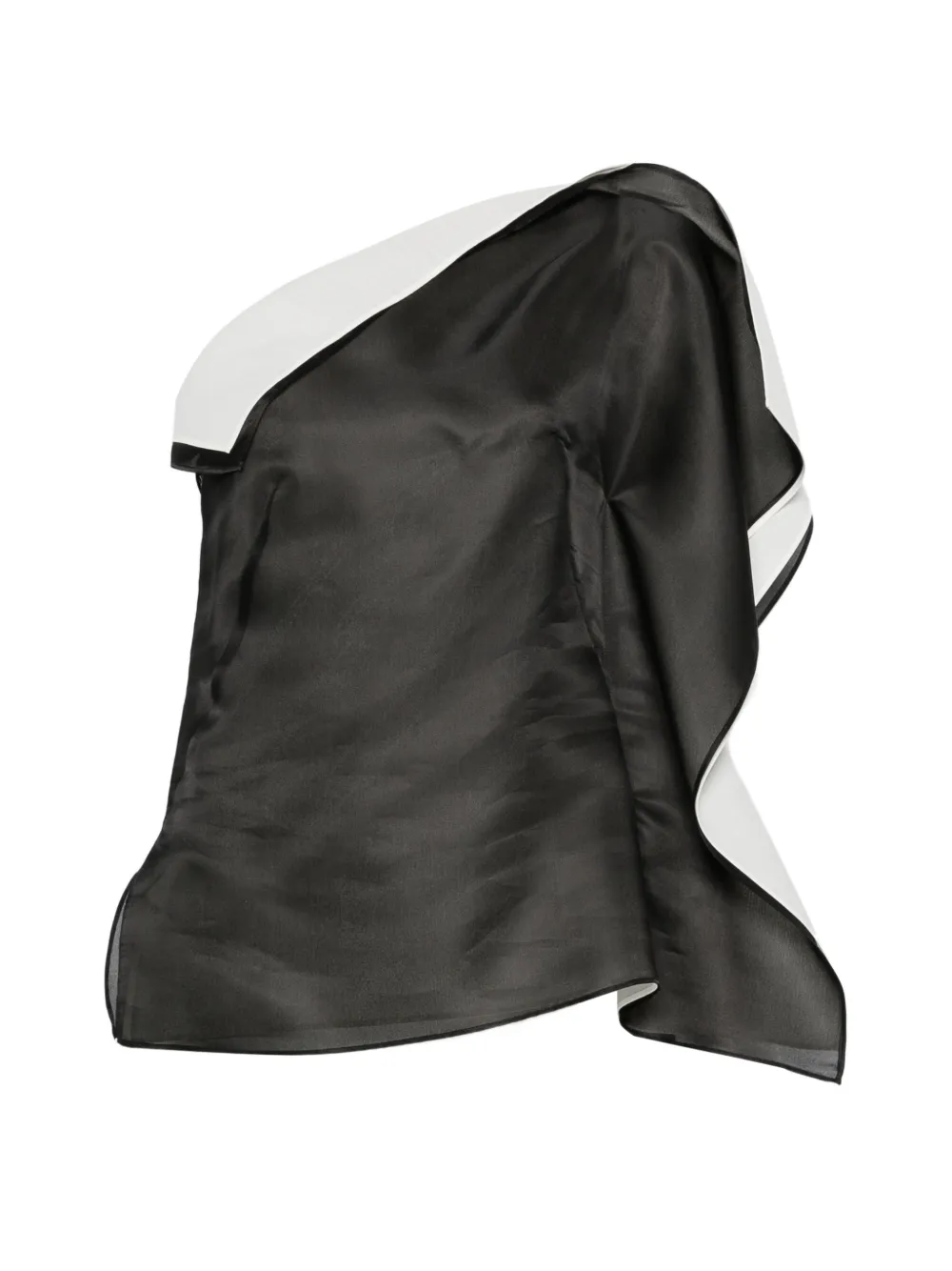Róhe sculptural double-layered top - Nero