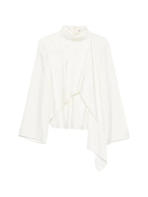 Róhe draped stand-up collar top