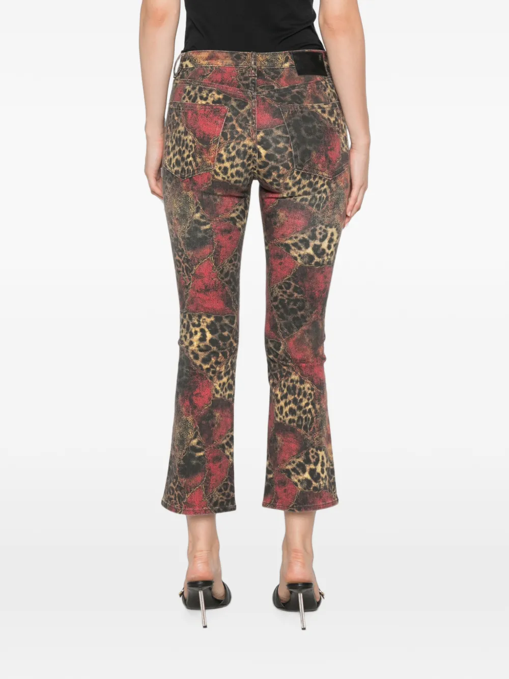 R13 Kick jeans met luipaard-print Rood