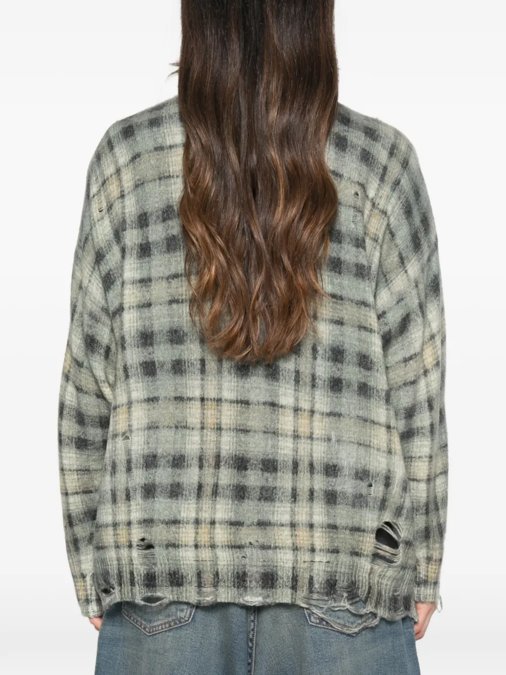 R13 Oversized vest met print Grijs