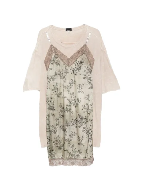 R13 floral-print layered midi dress