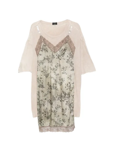 R13 Midikleid mit Blumenprint