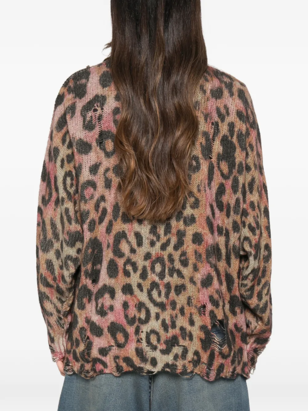 R13 Oversized vest met print Beige