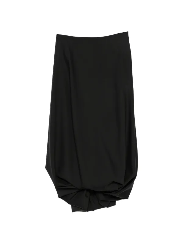 Róhe Twisted Skirt in Black