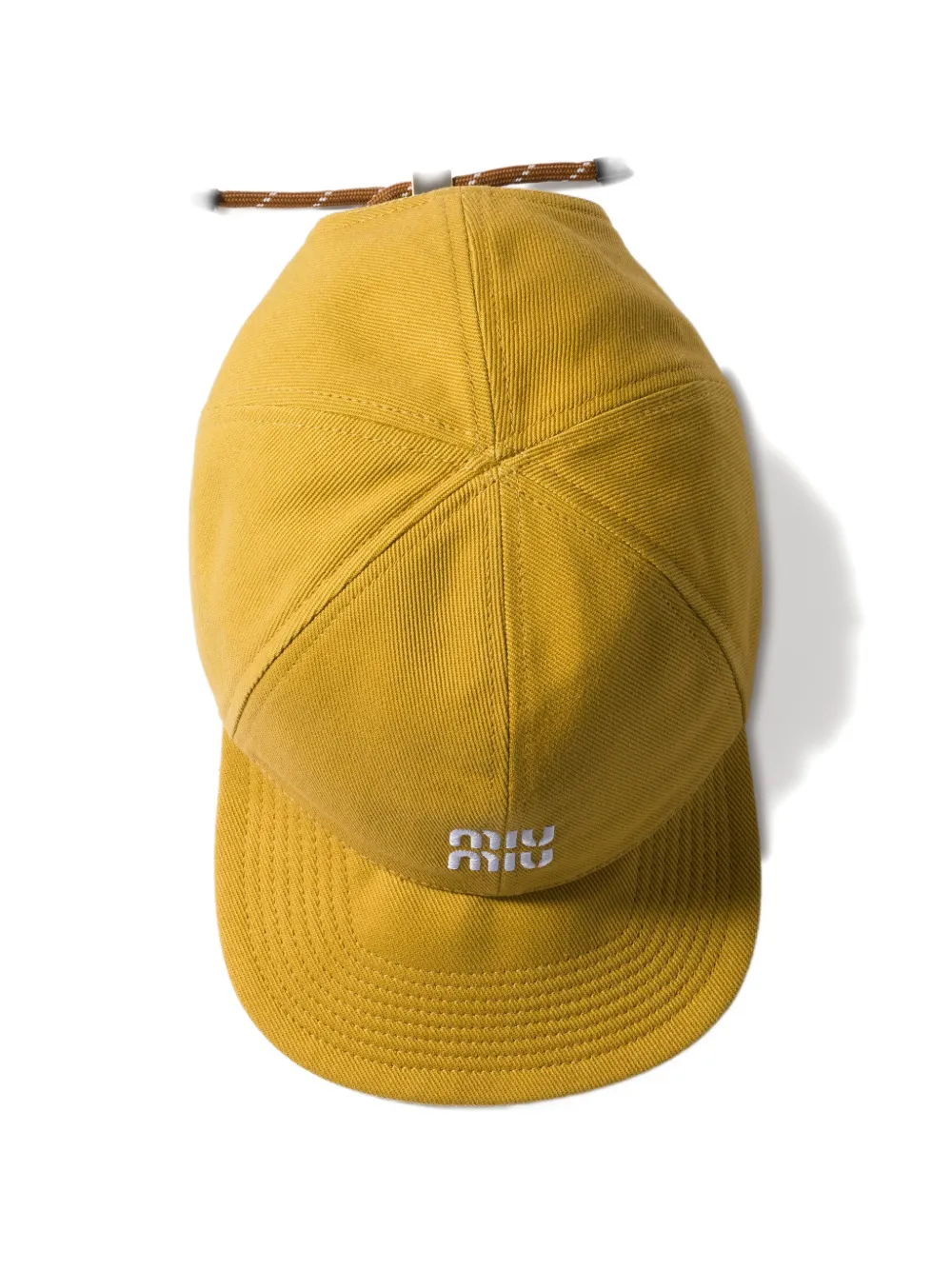  Miu Miu Denim Baseball Cap - Yellow 