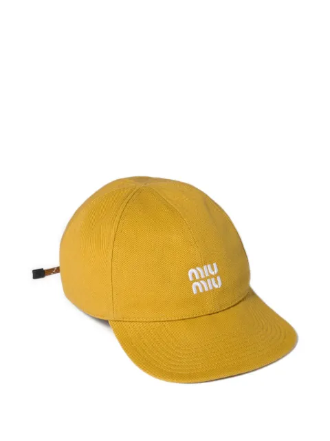Miu Miu logo-embroidery baseball cap