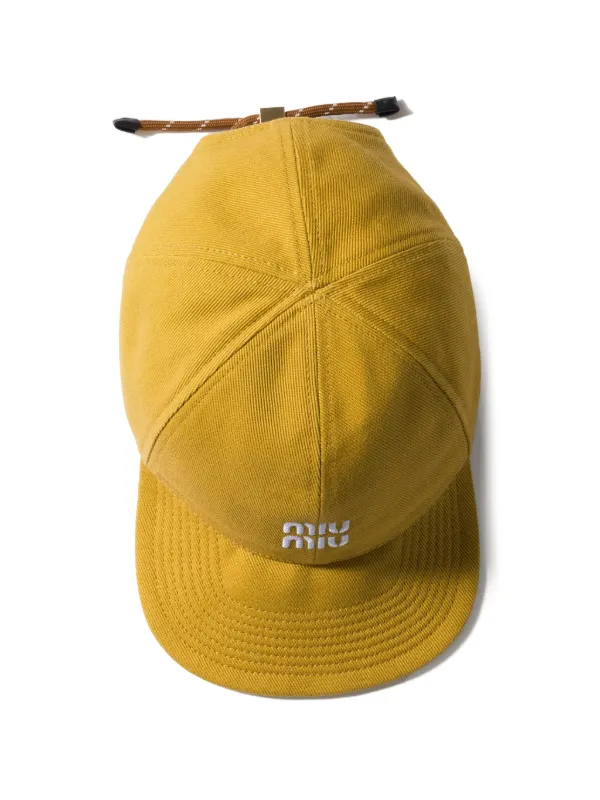 miu miu イエロー ベースボールキャップ Miu Miu Denim Baseball Cap | Yellow | FARFETCH