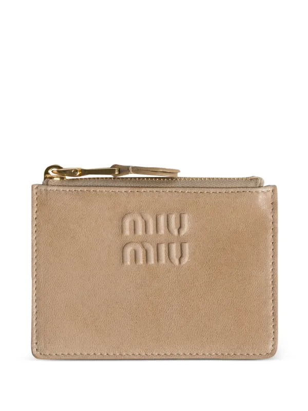 PRADA/ケース/財布/miumiu Miu Miu カードケース | ニュートラル | FARFETCH JP