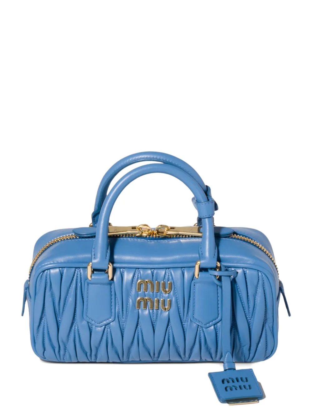 Miu Miu Arcadie matelassé nappa-leather bag - Blu