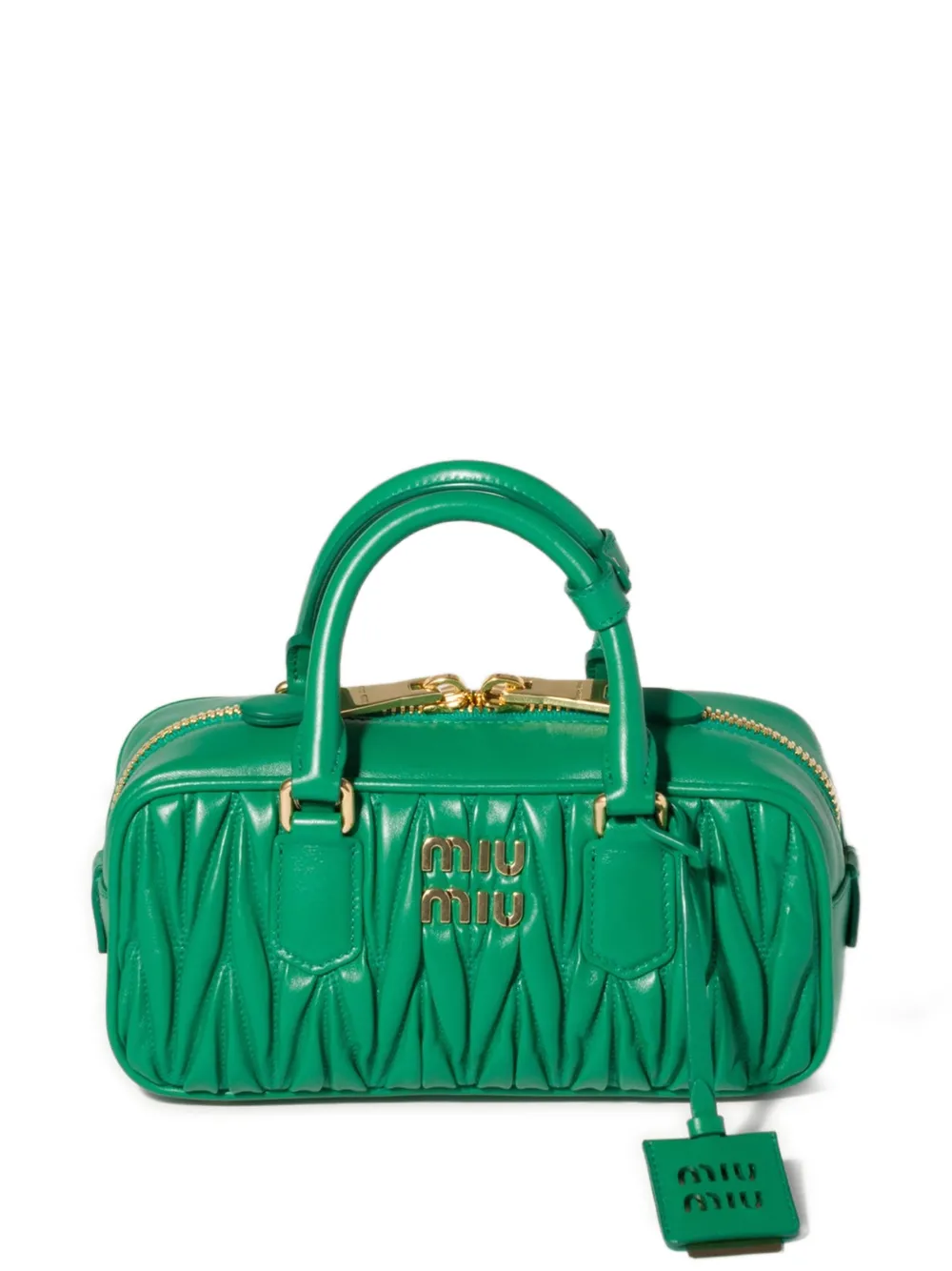 Miu Miu Arcadie matelassé nappa-leather bag - Verde