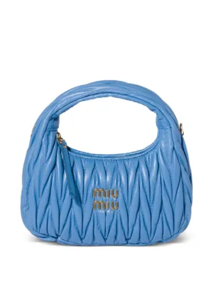 Miu Miu Arcadie レザーバッグ | ブルー | FARFETCH JP