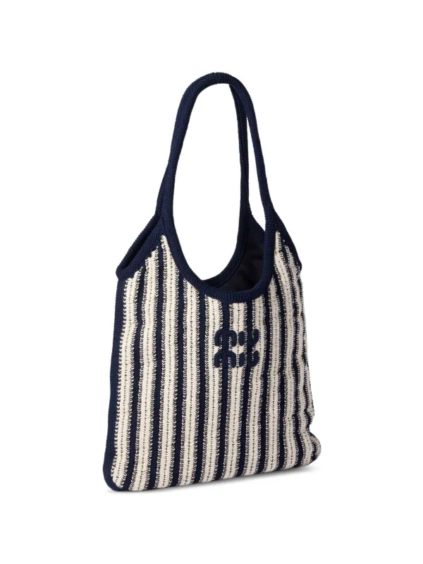 Miu Miu Ivy Crochet Bag | Blue | FARFETCH