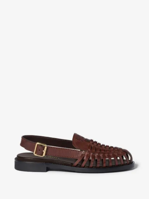 Miu Miu leather slingback loafers