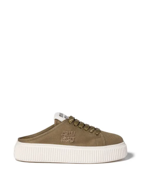 Miu Miu denim sneaker mules