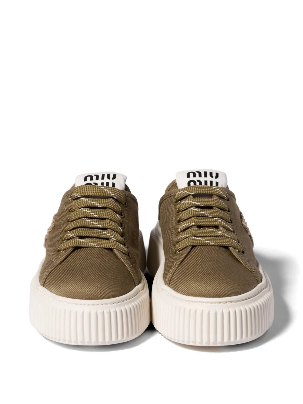 Miu Sneaker denim muiltjes Groen