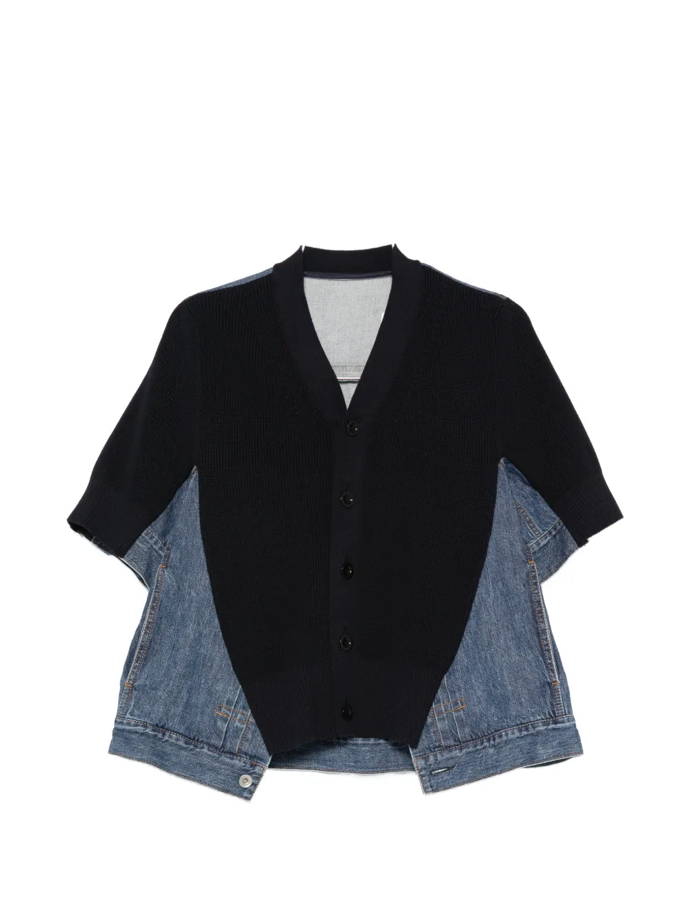 sacai V-neck jacket - Blau
