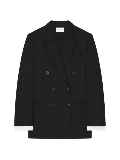 Givenchy double-breasted slashed jacket in wool and mohair