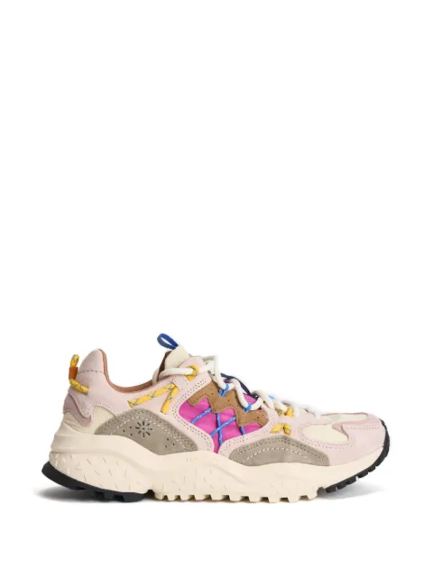 FLOWER MOUNTAIN Yamabushi floral-appliqué sneakers