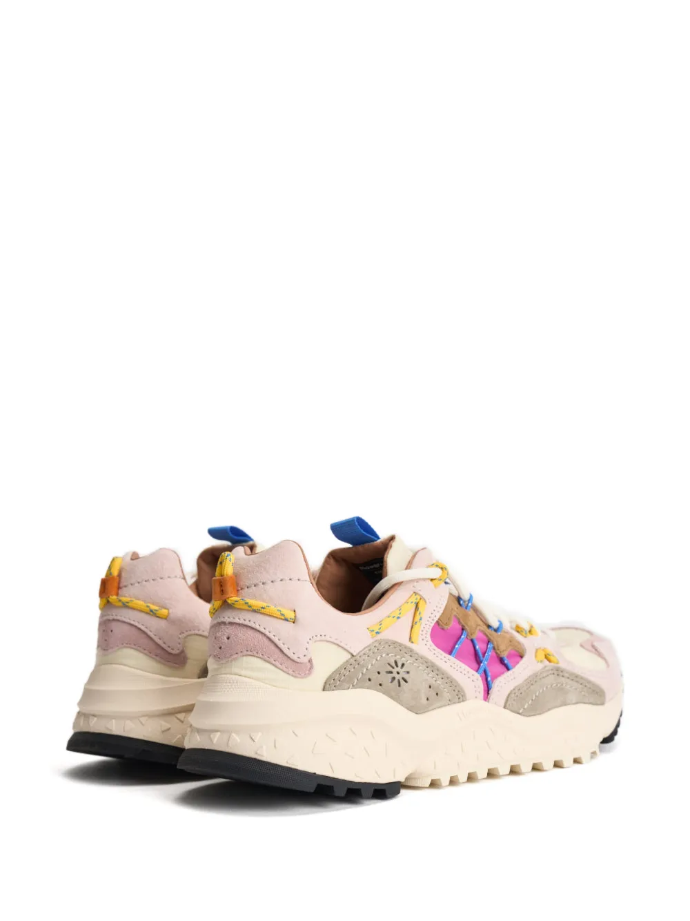 FLOWER MOUNTAIN Yamabushi floral-appliqué sneakers Roze