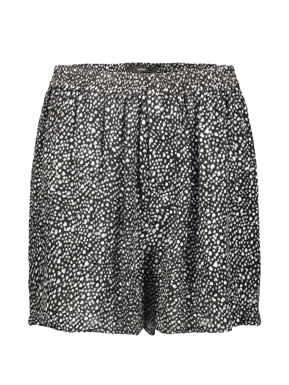 SAPIO N.º 42 devoré-effect shorts - Nero