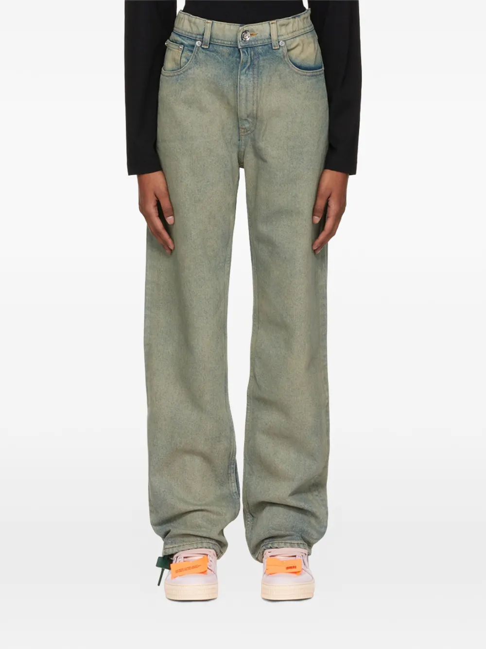 Off-White high-waisted jeans - Blau