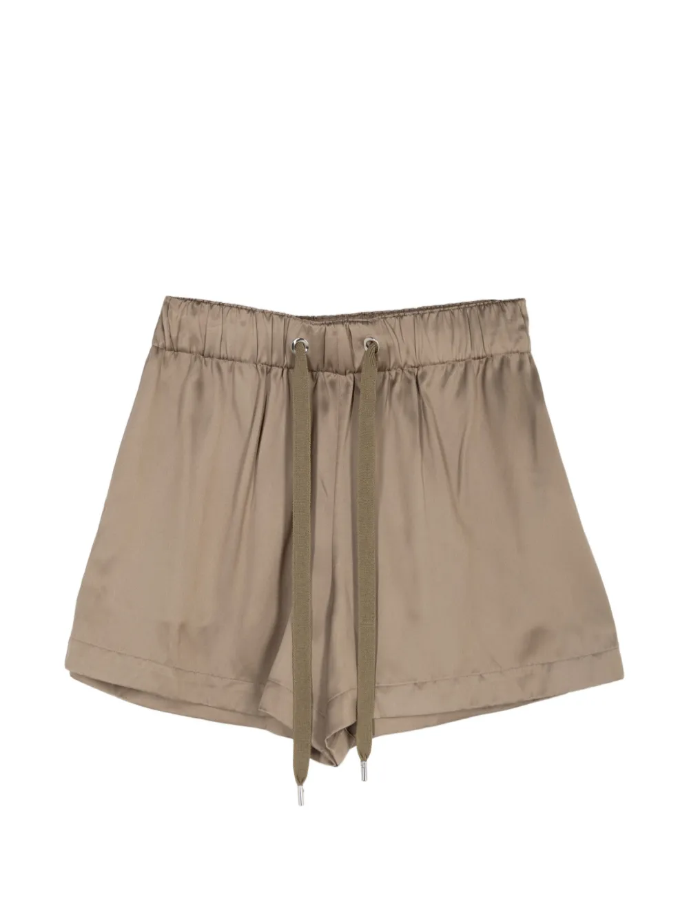 SA SU PHI Valentina drawstring elastic-waistband shorts - Toni neutri